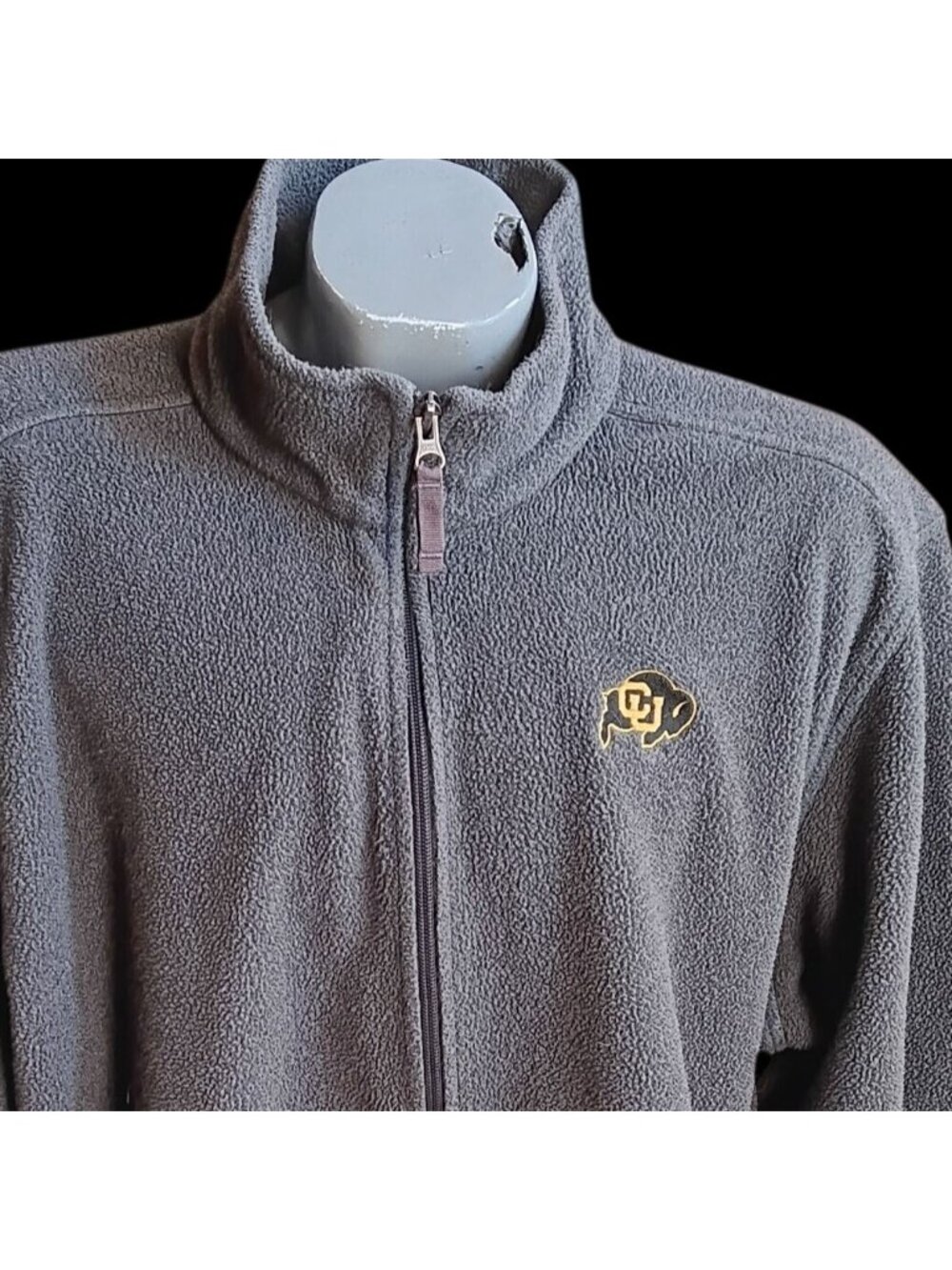 Colorado Boulder Buffs Fleece Jacket XLT Vintage 90s Logo Buffalos Full-Zip 90s